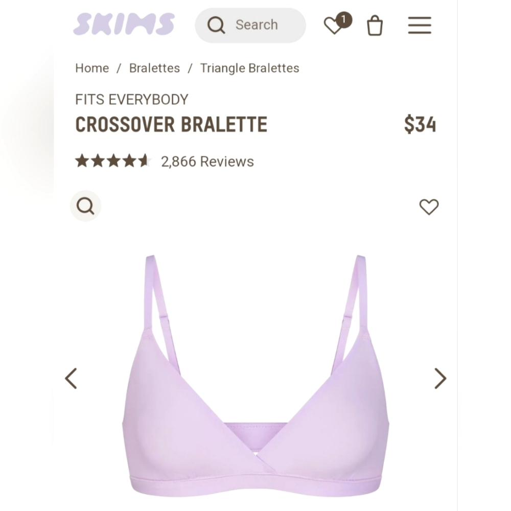 SKIMS Fits Everybody crossover bralette and thong